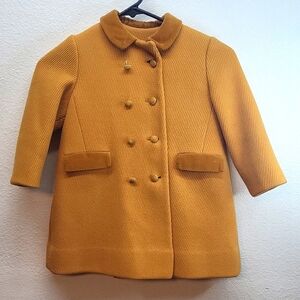 Vintage Style Toddler Girls Wool Peacoat
